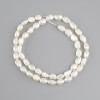 خرز لؤلؤ الأنهار، القطر 8-8,5×4-5mm+-، الطول 37cm+- على خيط صيد