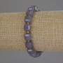 سوار عقيق دخاني مكعبات مقطعة، قطر 8×8 mm ±، خرز 3 mm ±، طول 18 cm ±، مرن