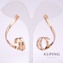Сережки Xuping завитки 45х8мм позолота