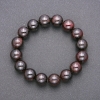 سوار من حجر طبيعي عقيق أحمر (جارنيت) على مطاط كرة ملساء, قطر 12(+-)mm, طول 18cm
