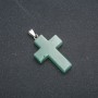 قلادة صليب، حجر اليشم 50x28mm