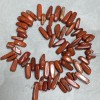 خيط حجر طبيعي يشب أحمر شظية "إبرة"، قطر 20×8مم، طول 39سم +